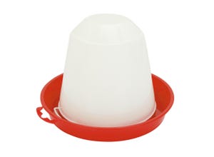 Abreuvoir en plastique blanc/rouge 15L