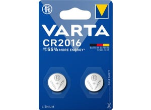 Pile électronique lithium CR2016 VARTA x2