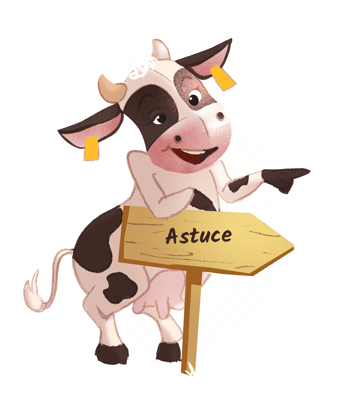 vache panneau astuce mascotte mascotte vache astuce