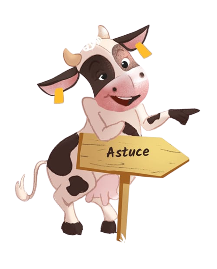 mascotte vache astuce